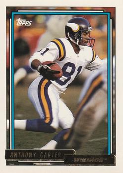 1992 Topps - Gold #450 Anthony Carter Front