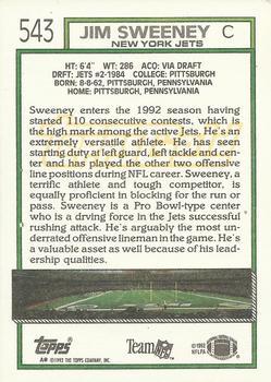 1992 Topps - Gold #543 Jim Sweeney Back