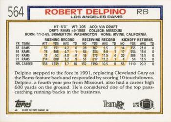 1992 Topps - Gold #564 Robert Delpino Back