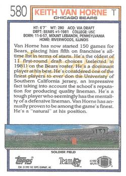 1992 Topps - Gold #580 Keith Van Horne Back