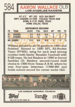 1992 Topps - Gold #584 Aaron Wallace Back