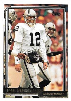 1992 Topps - Gold #598 Todd Marinovich Front