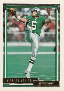 1992 Topps - Gold #611 Jeff Feagles Front