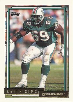 1992 Topps - Gold #614 Keith Sims Front