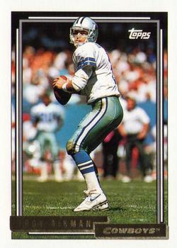 1992 Topps - Gold #744 Troy Aikman Front