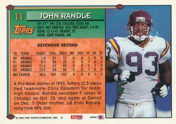 1994 Topps - Special Effects #11 John Randle Back