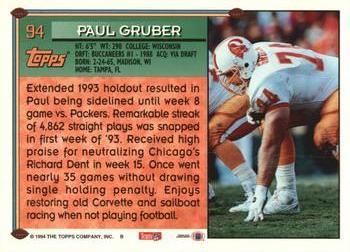 1994 Topps - Special Effects #94 Paul Gruber Back