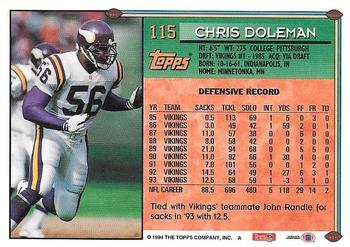 1994 Topps - Special Effects #115 Chris Doleman Back