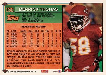 1994 Topps - Special Effects #130 Derrick Thomas Back