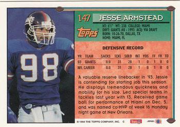 1994 Topps - Special Effects #147 Jessie Armstead Back