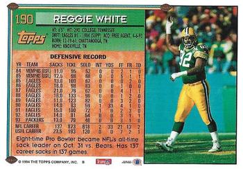 1994 Topps - Special Effects #190 Reggie White Back