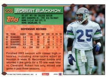 1994 Topps - Special Effects #226 Robert Blackmon Back