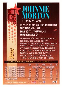 1994 Topps - Special Effects #233 Johnnie Morton Back