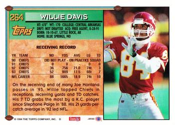 1994 Topps - Special Effects #264 Willie Davis Back