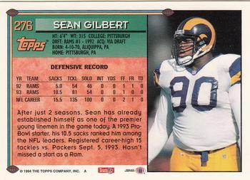 1994 Topps - Special Effects #276 Sean Gilbert Back
