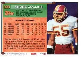 1994 Topps - Special Effects #299 Andre Collins Back