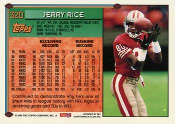 1994 Topps - Special Effects #320 Jerry Rice Back