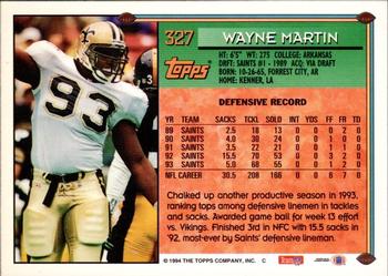 1994 Topps - Special Effects #327 Wayne Martin Back