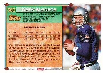 1994 Topps - Special Effects #360 Drew Bledsoe Back