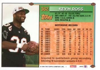 1994 Topps - Special Effects #362 Kevin Ross Back