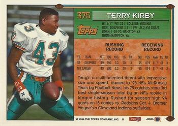 1994 Topps - Special Effects #375 Terry Kirby Back