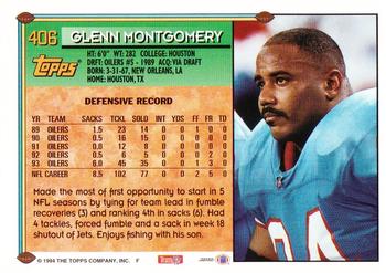 1994 Topps - Special Effects #406 Glenn Montgomery Back