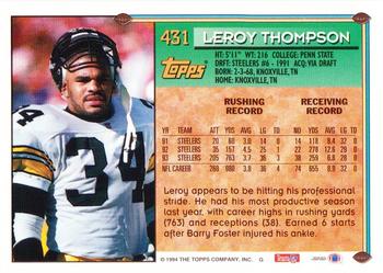 1994 Topps - Special Effects #431 Leroy Thompson Back