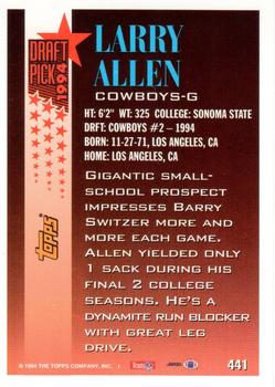 1994 Topps - Special Effects #441 Larry Allen Back