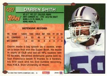 1994 Topps - Special Effects #497 Darrin Smith Back