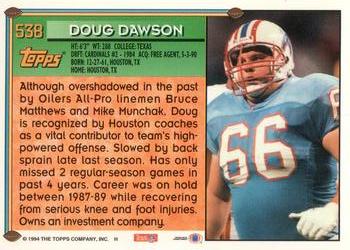 1994 Topps - Special Effects #538 Doug Dawson Back