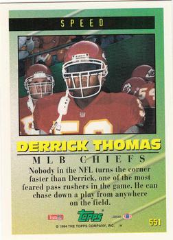 1994 Topps - Special Effects #551 Derrick Thomas Back