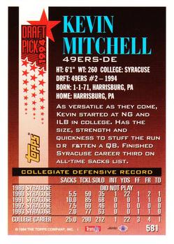 1994 Topps - Special Effects #581 Kevin Mitchell Back