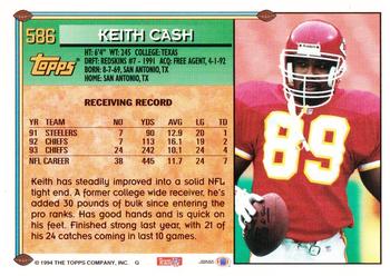1994 Topps - Special Effects #586 Keith Cash Back