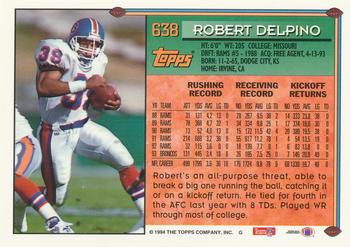 1994 Topps - Special Effects #638 Robert Delpino Back