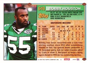 1994 Topps - Special Effects #649 Bobby Houston Back
