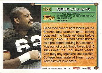 1994 Topps - Special Effects #628 Eugene Williams Back