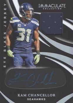 2020 Panini Immaculate Collection - Immaculate Eye Black Jersey Metallic #EB-KC Kam Chancellor Front