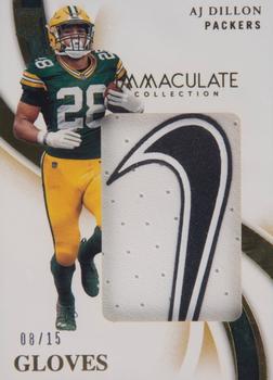 2020 Panini Immaculate Collection - Immaculate Gloves Brand Logos #IH22 AJ Dillon Front