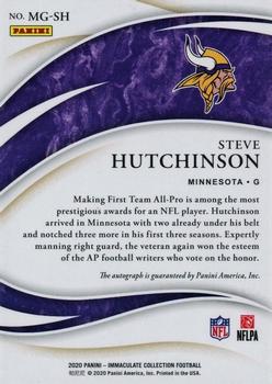 2020 Panini Immaculate Collection - Immaculate Marks of Greatness #MG-SH Steve Hutchinson Back