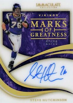 2020 Panini Immaculate Collection - Immaculate Marks of Greatness #MG-SH Steve Hutchinson Front