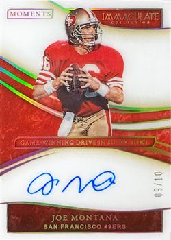 2020 Panini Immaculate Collection - Immaculate Moments Autographs #MO-JM Joe Montana Front