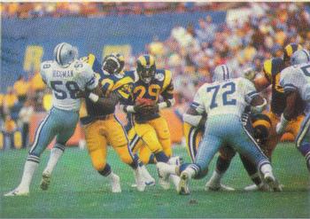 1986 Jeno's Pizza Rolls NFL Action Stickers #23 The Day Dickerson Destroyed Dallas Front