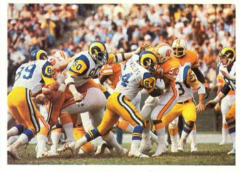 1986 Jeno's Pizza Rolls NFL Action Stickers #24 Here Comes the Rams' Defense Front