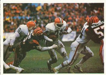 1986 Jeno's Pizza Rolls NFL Action Stickers #42 This Backfield is Double Trouble Front