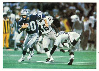 1986 Jeno's Pizza Rolls NFL Action Stickers #56 Largent's Memorable 1984 Season Front