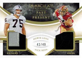 2020 Panini Immaculate Collection - Past and Present Materials #PP12 Howie Long / Nick Bosa Front