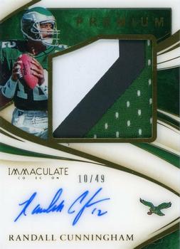 2020 Panini Immaculate Collection - Premium Patch Autographs #PPA-RC Randall Cunningham Front