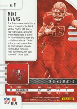 2020 Panini Absolute - Retail #41 Mike Evans Back
