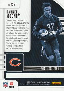 2020 Panini Absolute - Retail #125 Darnell Mooney Back