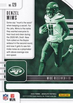 2020 Panini Absolute - Retail #129 Denzel Mims Back